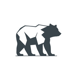 The bear symbolizes art design stock illustration