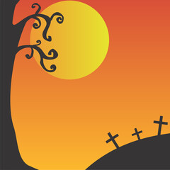 Halloween background grave3