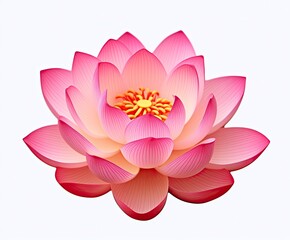 Lotus flower on white background.