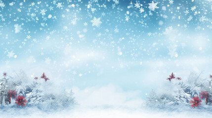 red christmas background with snow