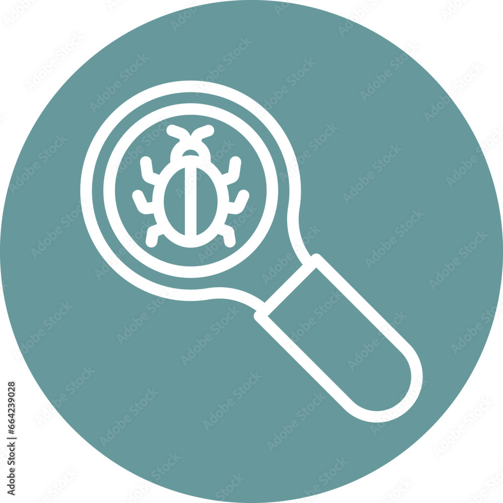 Poster vector design virus scan icon style