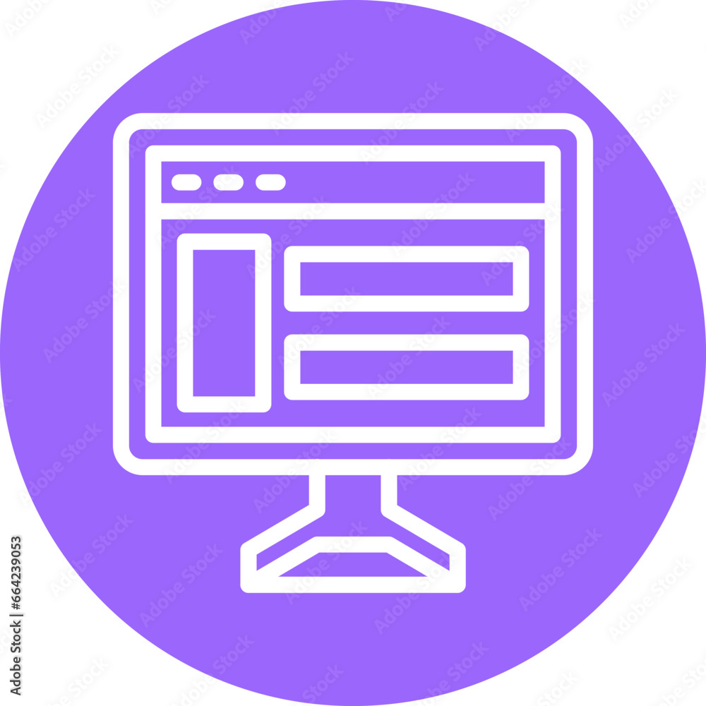Poster vector design computer website icon style