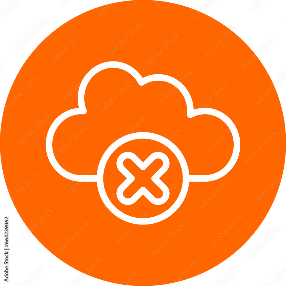 Poster vector design cloud inaccessible icon style