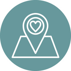 Vector Design Favorite Destination Icon Style