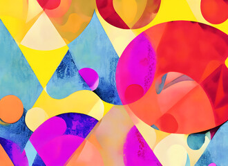 Abstract colorful oil painting for background on digital art, Generative AI.