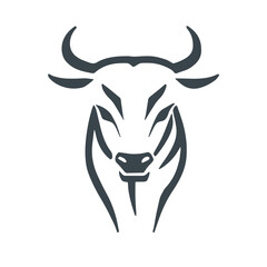 The bull symbolizes art design stock illustration. A symbol of virility, sovereignty, and wealth


