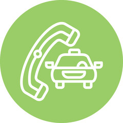 Vector Design Call Taxi Icon Style