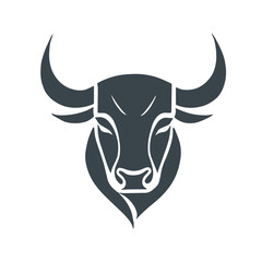 The bull symbolizes art design stock illustration. A symbol of virility, sovereignty, and wealth

