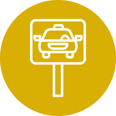 Vector Design Taxi Stop Icon Style