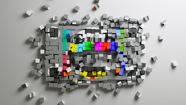 TV Test Pattern Fragmented Concept