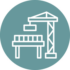 Vector Design Bridge Construction Icon Style