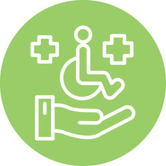 Vector Design Disable Aid Icon Style
