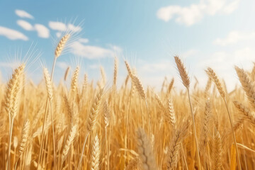 Expansive Wheat Field Under The Sun