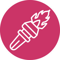 Vector Design Fire Torch Icon Style