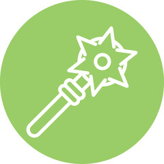 Vector Design Mace Icon Style