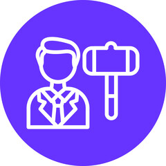 Vector Design Auctioneer Male Icon Style