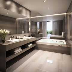 Luxurious Modern Bathroom with Spa-like Amenities