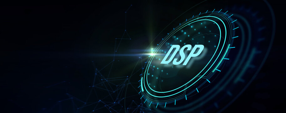DSP - Demand Side Platform usiness, Technology, Internet and network concept. 3d illustration