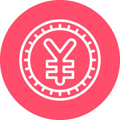 Obraz premium Vector Design Chinese Yuan Icon Style
