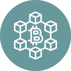 Vector Design Blockchain Icon Style