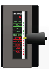 Engine telegraph for ship vessel 