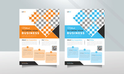 Modern concept minimalist flyer template that can be used for business profiles.