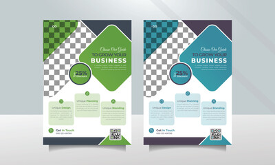Minimalist flyer template with modern concept that can be use for business profile