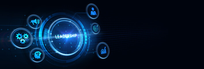 Business, Technology, Internet and network concept. Leadership business management. 3d illustration
