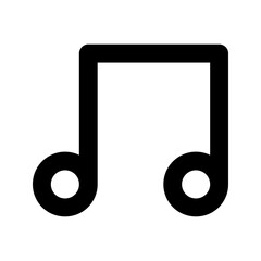 Music note vector illustration on a white backround.