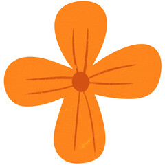 Cute free drawn flower element.