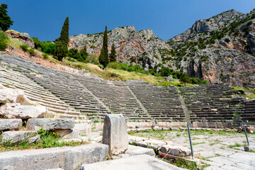 Delphi, Greece. The ancient theatre