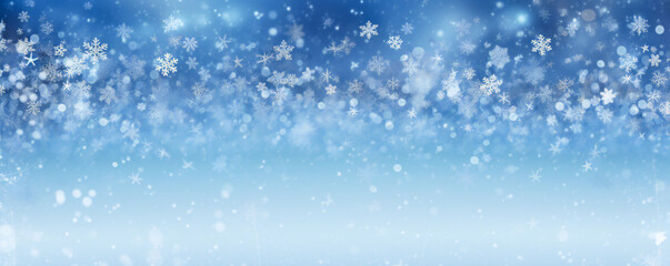 Fototapeta na wymiar Abstract winter background with snow and snowflakes
