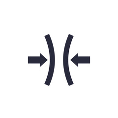 compression, squeeze icon, vector pictogram