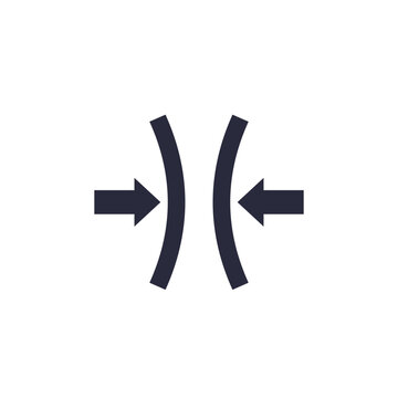 compression, squeeze icon, vector pictogram