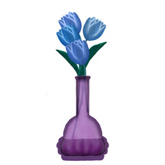 bouquet of tulips in vase