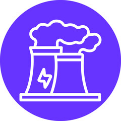 Factory Chimneys Icon Style