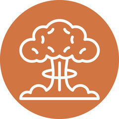 Nuclear Explosion Icon Style