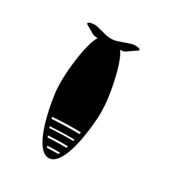 recommend clip art: missile weapon or ballistic rocket weapon with booster flat vector icon for apps and websites