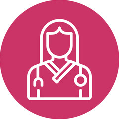 Female Surgeon Icon Style