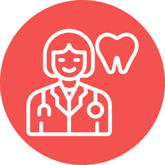 Female Dentist Icon Style