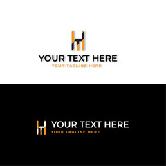 Alphabet letter icon logo TH or HT