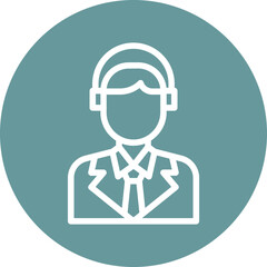 Airline Agent Icon Style