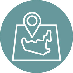 Dubai Location Icon Style
