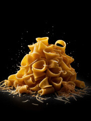 Pasta Studio Shot Isolated on Clear Background, Food Photography, Generative AI