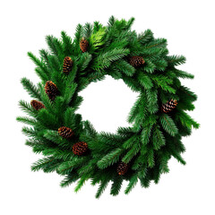 Fototapeta na wymiar Christmas wreath with new year colorful balls icon