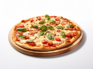 Pizza Studio Shot Isolated on Clear Background, Food Photography, Generative AI