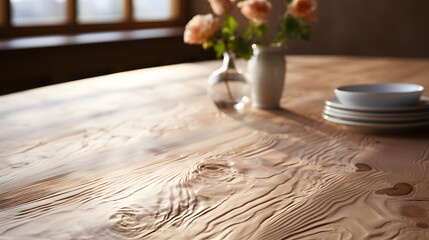 Close up product photography showing wood plank live edge, washed muted light beech close up wood...
