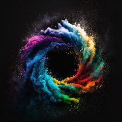 Splashes of multi-colored paint, drops of paint, drips of paint, for collage, macro. Background.