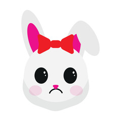 Cute Bunny Face Illustration