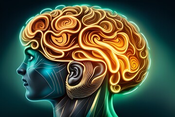 Obraz premium the head, within brain, art of brain, mind of brain
